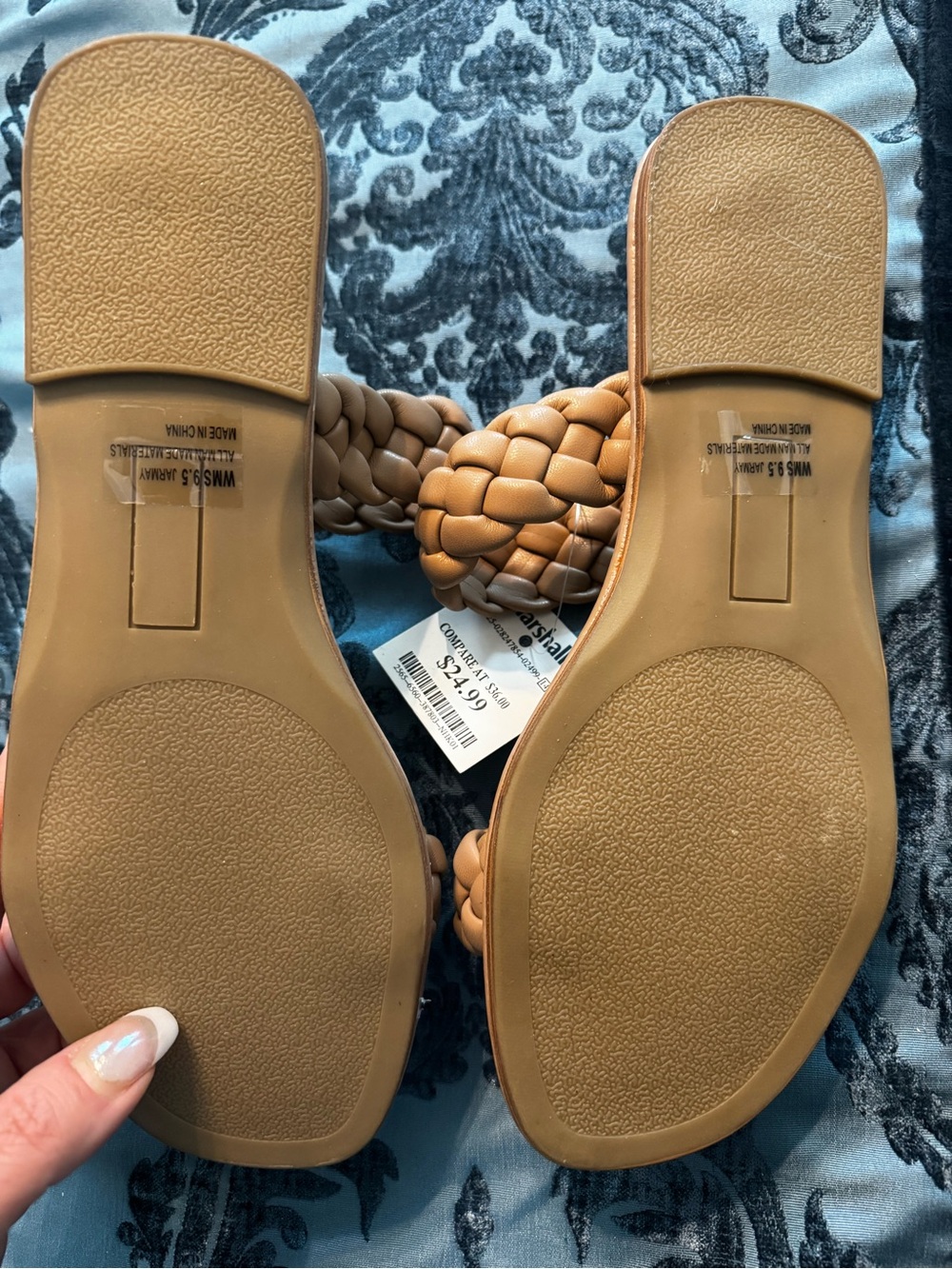 Dolce Vita Braided Double-Strap Slide Sandals - Tan - Picture 4 of 4